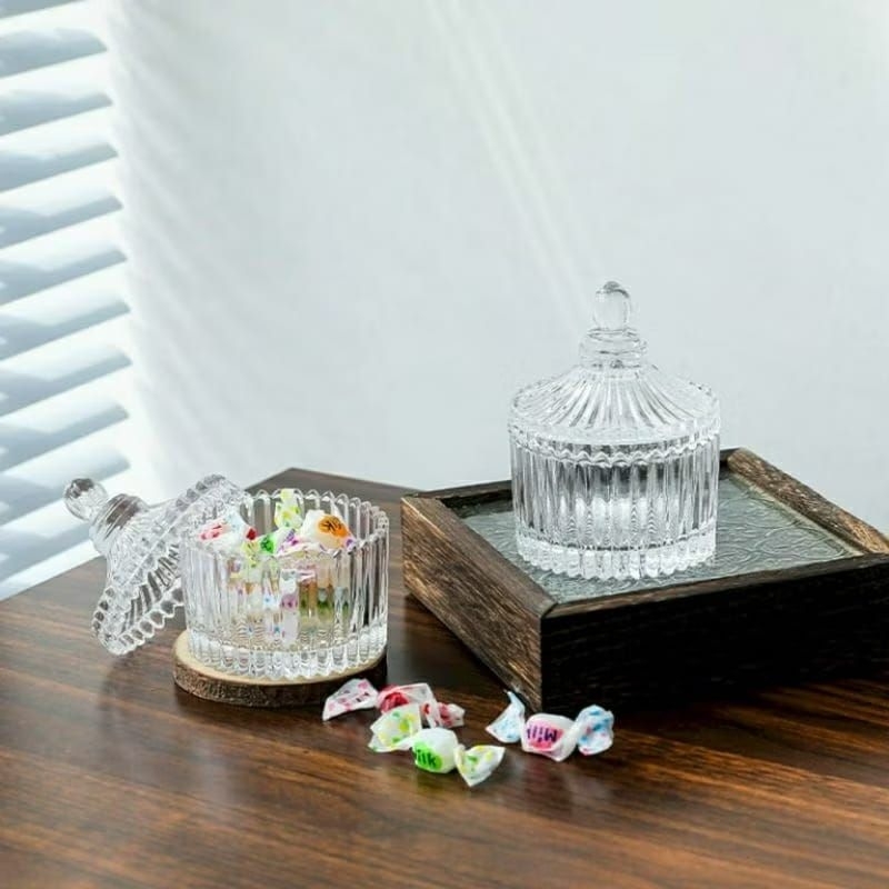 Crystal Jar Candle Jar Candy Jar / Wadah Toples Kaca Kristal Lilin Permen Hampers Souvenir