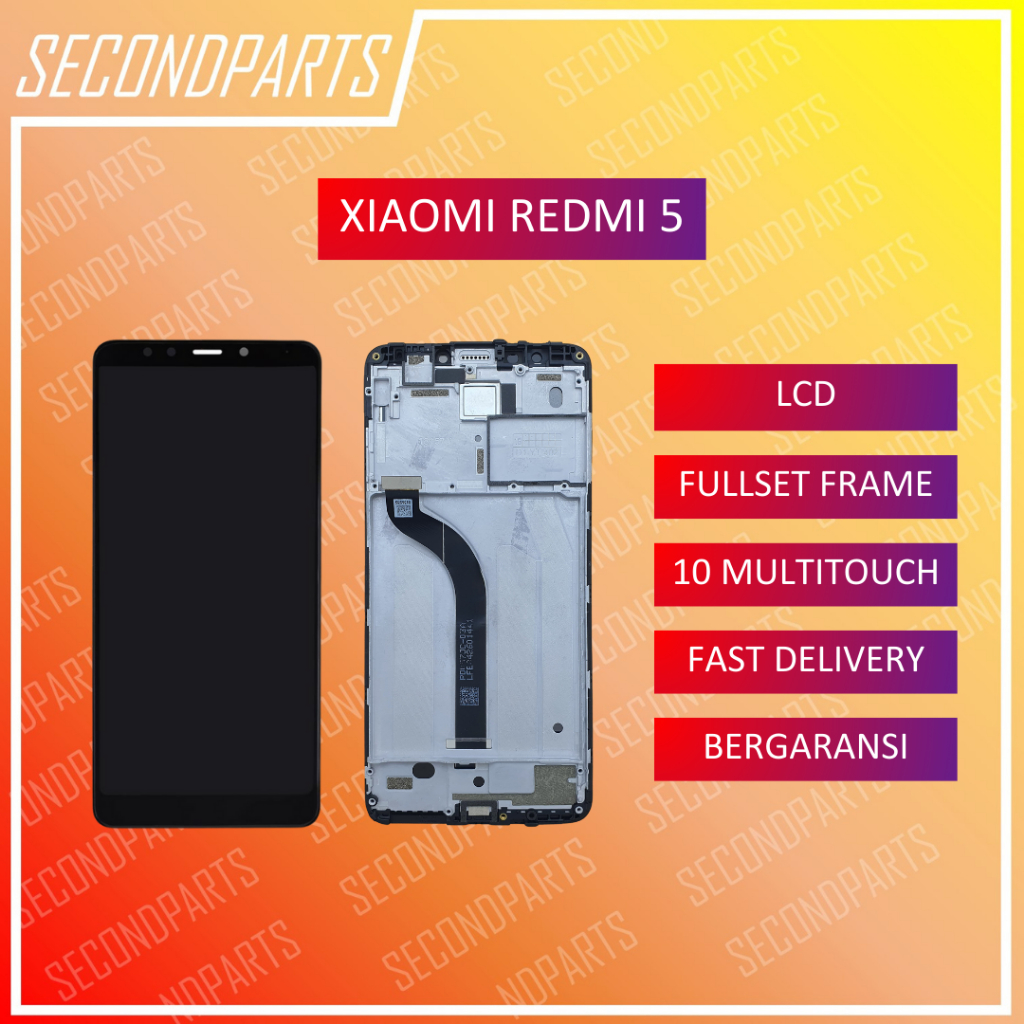 LCD FULLSET FRAME XIAOMI REDMI 5 BIASA ORIGINAL ASLI COPOTAN XIAOMI