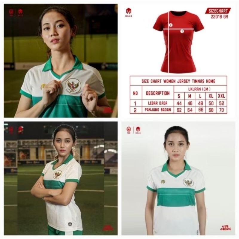 Jersey timnas indonesia player issue away women original mills 2020