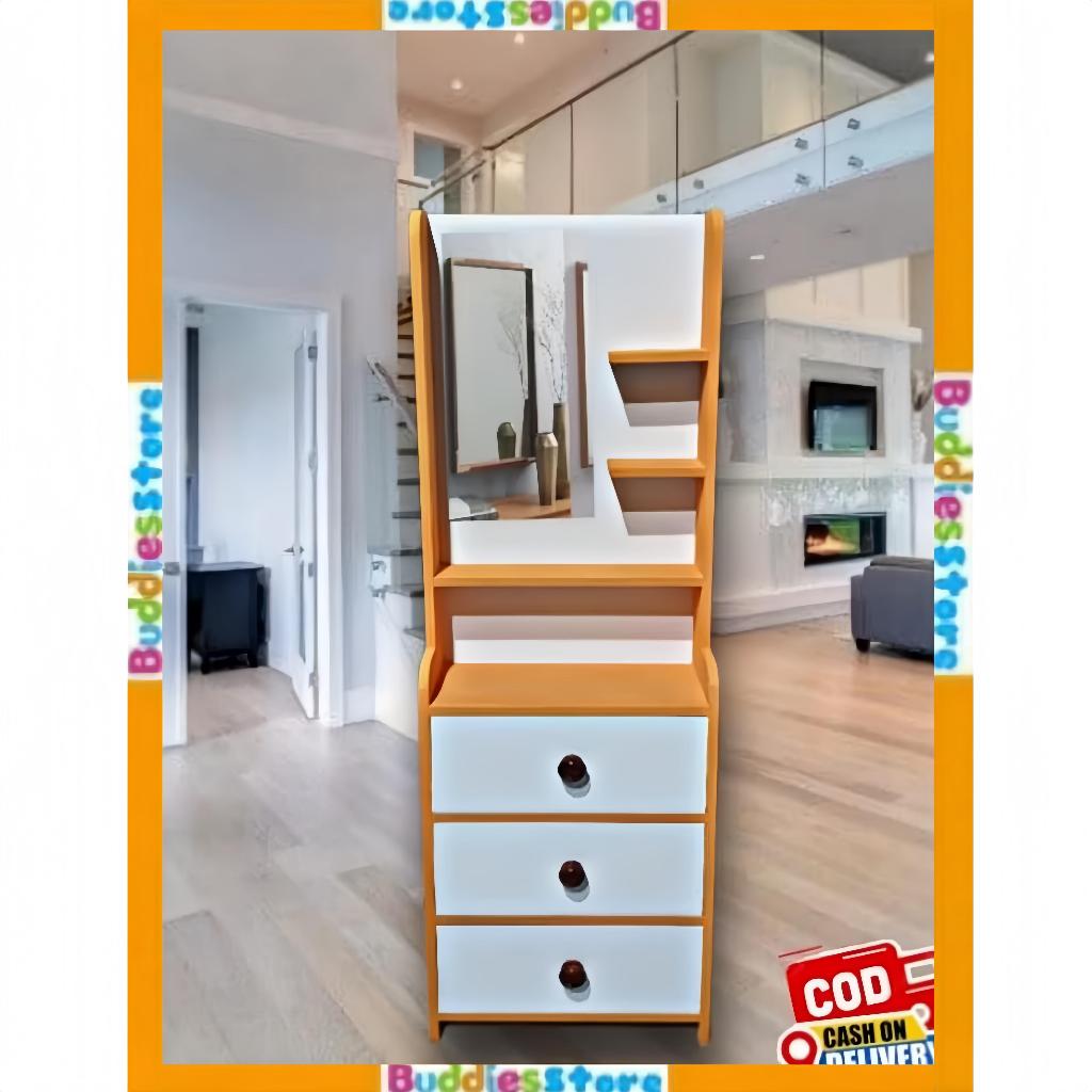 RAK MAKE UP KACA LEBARI KACA TOLET DESIGN WARNA MINIMALIS RKAT0166