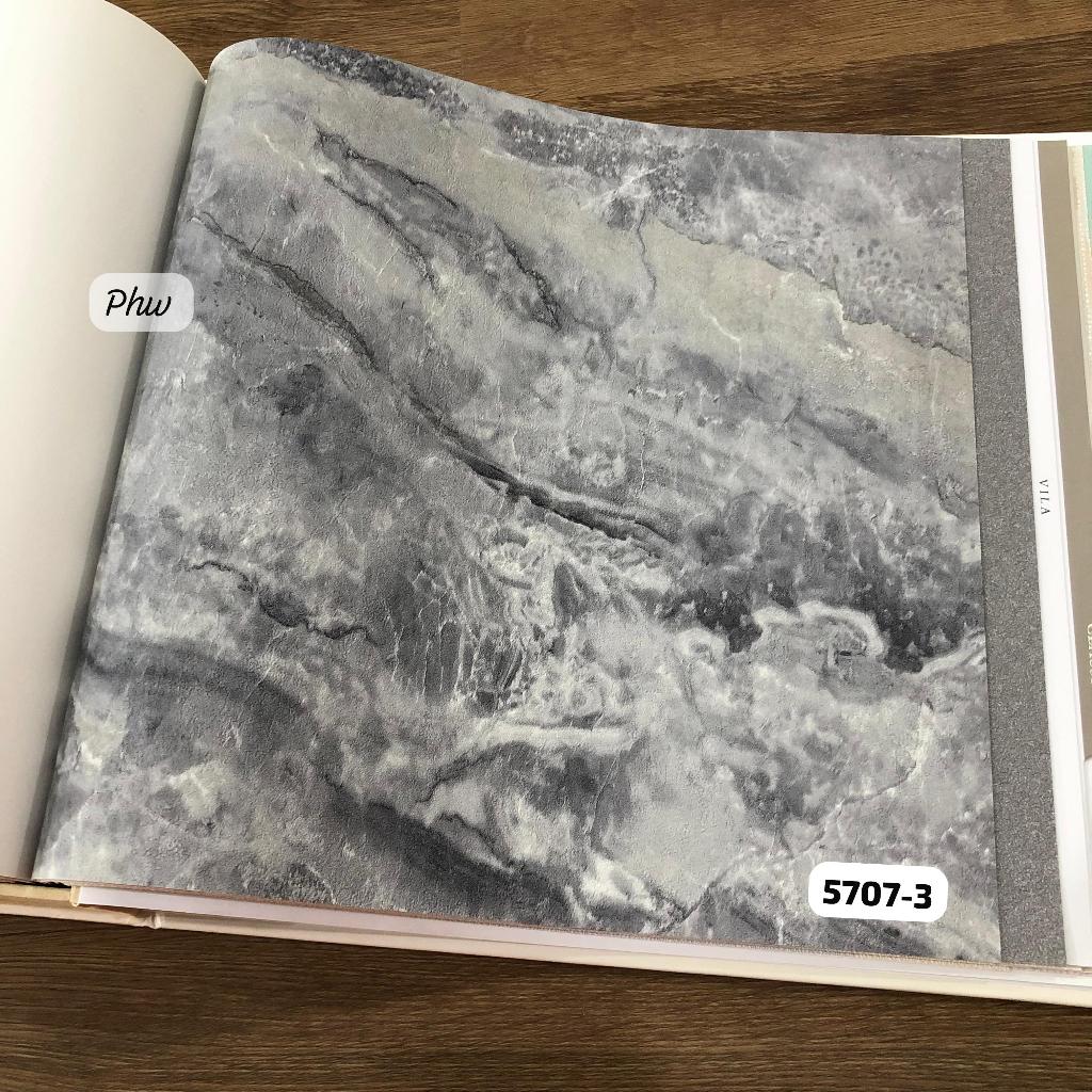 WALLPAPER DINDING GRANIT MARBLE MARMER ABSTRAK ABU SILVER ROLL BESAR VILA