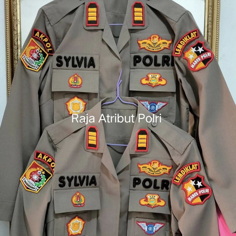 SERAGAM BAJU PDL POLRI 1 STEL ATASAN BAWAHAN KAIN SUPERFEEL BY MAXISTYLE