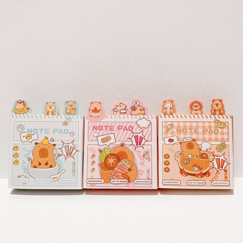 

NOTE PAD CAPYBARA,CAPYBARA NOTES,BUKU CATATAN KARAKTER CAPYBARA LUCU