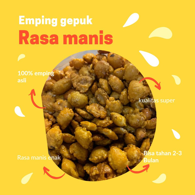 

emping gepuk rasa manis biji satu
