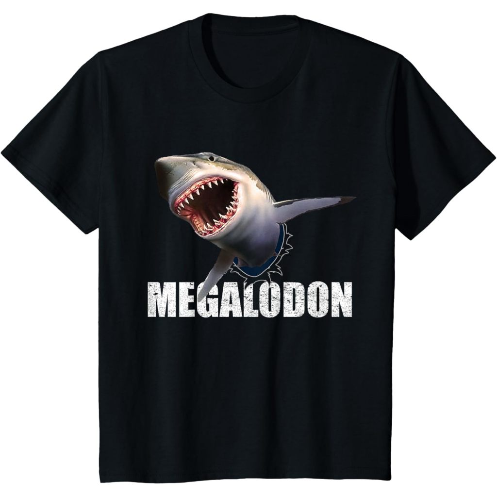 Baju Kaos Anak Mens Megalodon Shark Shirt Prehistoric Ocean Humor Gift Tee T-Shirt