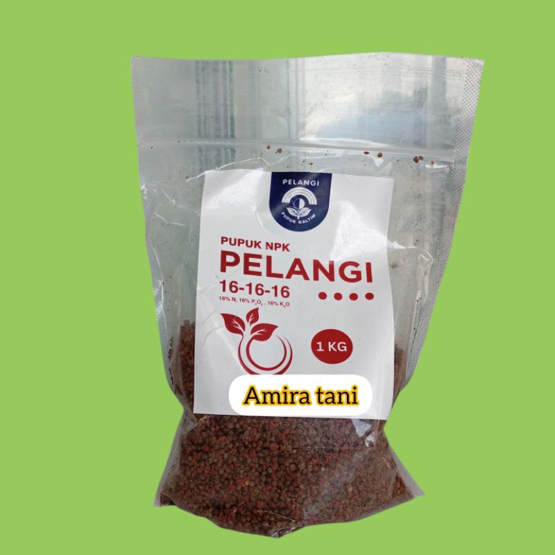 PUPUK NPK PELANGI 16-16-16 KEMASAN 1KG (ASLI)