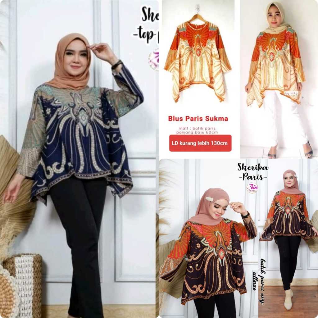 BATWING GURITA / Blus Batik wanita  Batwing top Batik solo premium ORI Batwing Paris