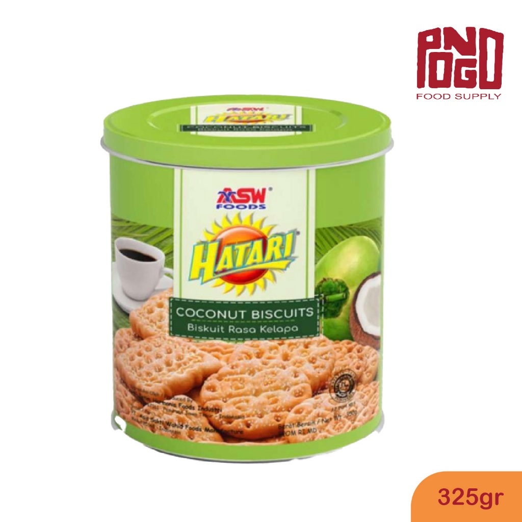 

Hatari Coconut Biscuit bulat 325gr Wafer Biskuit Lebaran