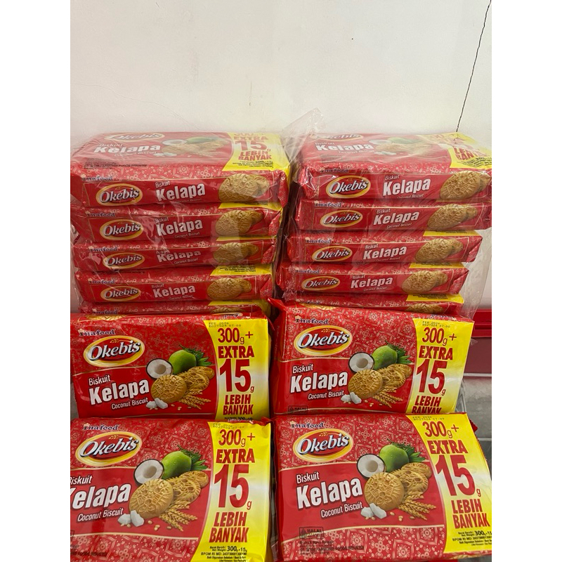 

Inafood Okebis Biskuit Kelapa 300gr + ekstra 15gr