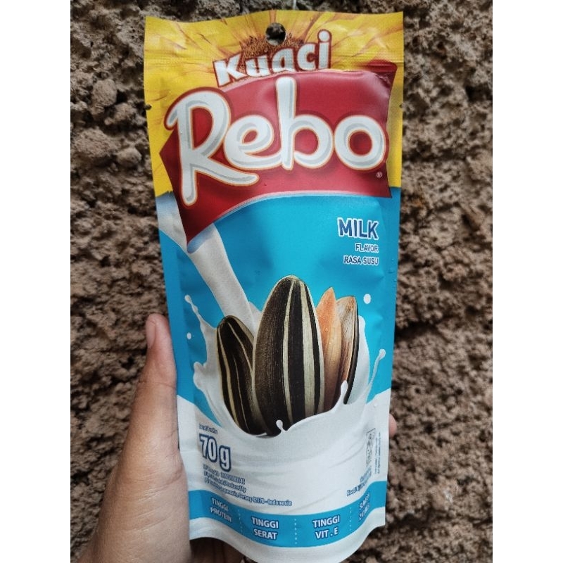 

Kuaci Rebo Rasa Milk Flavor Kemasan 70 Gram