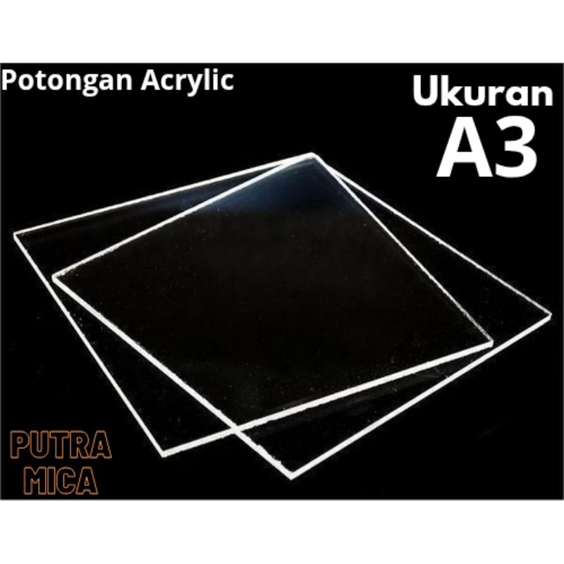 

lembaran / potongan Acrylic ukuran 30x42 cm