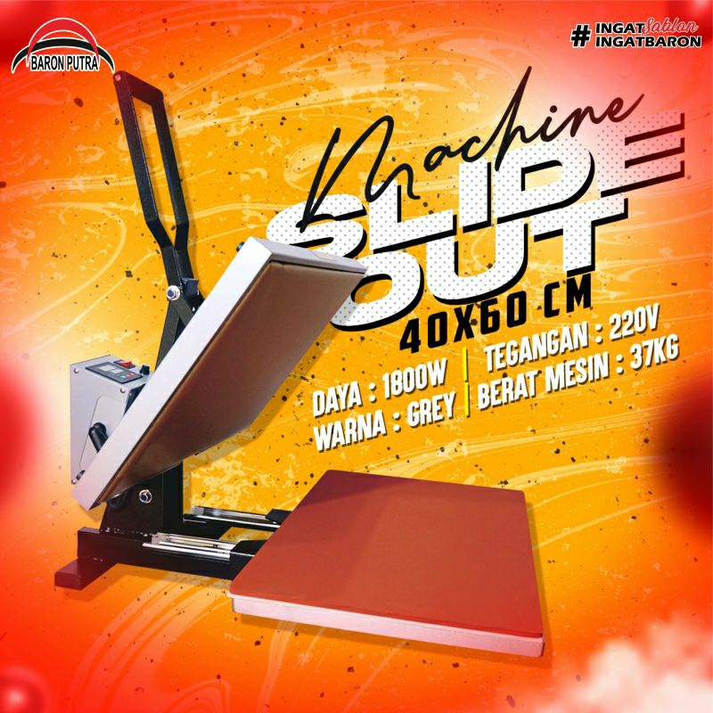 

MESIN PRESS SABLON 40X60 SLIDE OUT 1800 WATT
