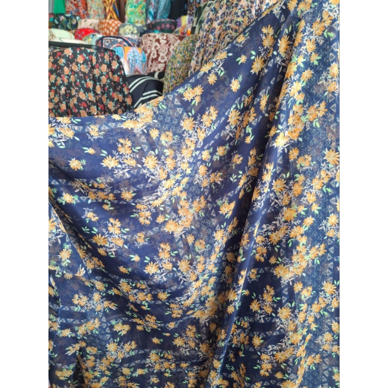 kian sifon motif - bahan sifon motif bunga - kain sifon premium motif terbaru