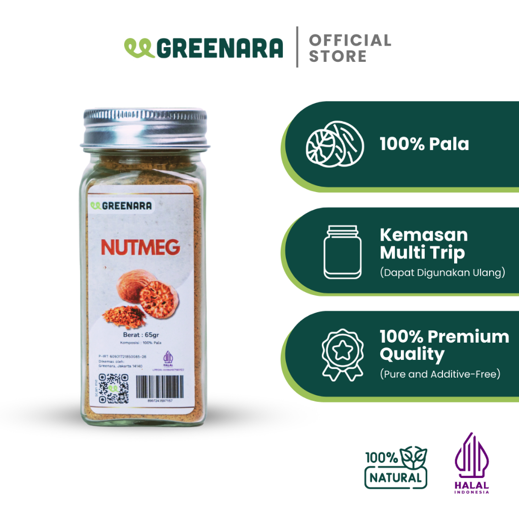 

Greenara - Pala Bubuk 65gr / Ground Nutmeg