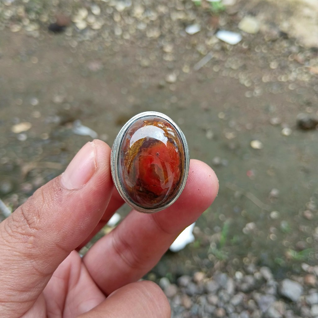 CINCIN BATU AKIK PANCAWARNA GARUT EDONG - BGT152