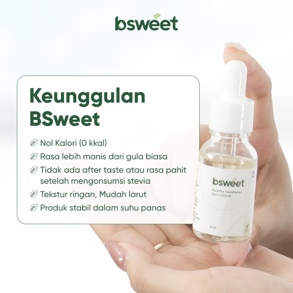 

BERLANJA BSWEET PEMANIS ALAMI STEVIA PENGGANTI GULA UNTUK MINUMAN DAN MAKANAN