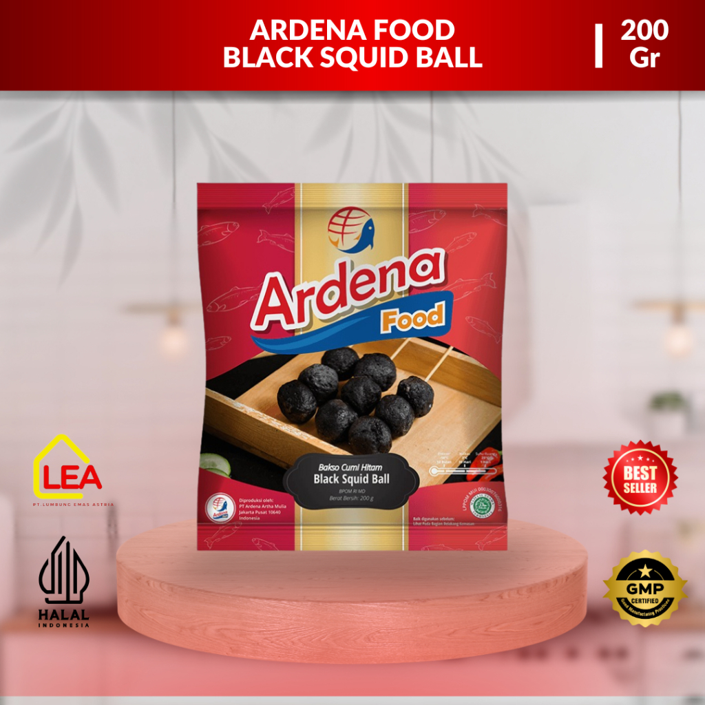 

Ardena Food Black Squid Ball Bakso Cumi Hitam 200 Gr