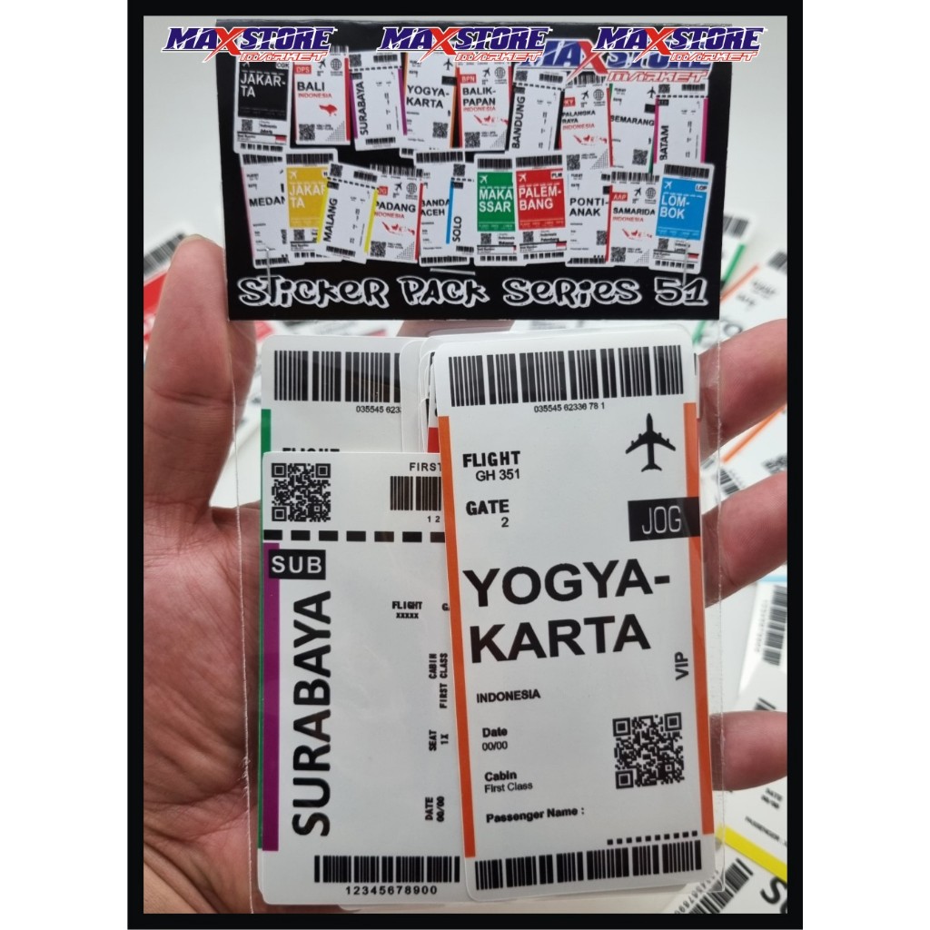 sticker koper boarding pass / boarding pass sticker / sticker koper travel / sticker pack / travel s
