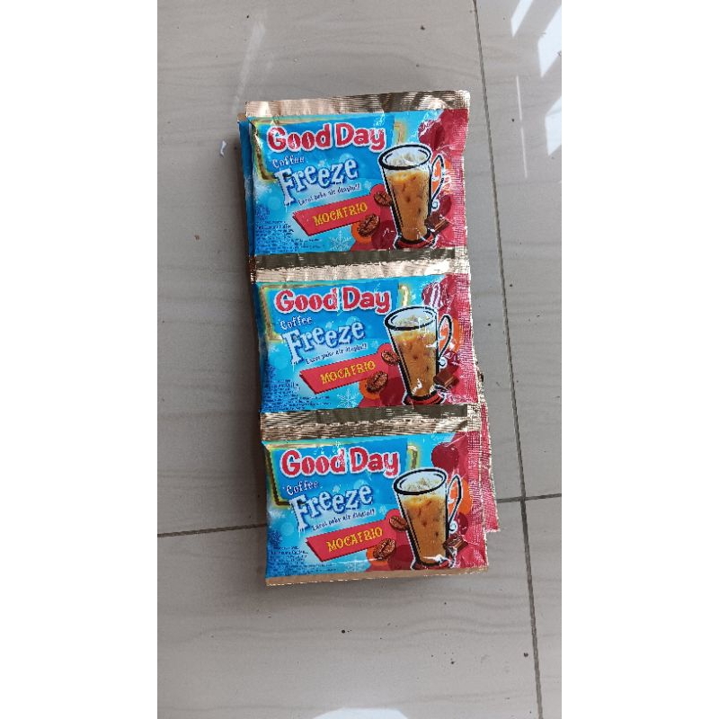 

Good Day Coffee Freeze Mocafrio 1 Renceng(10 pcs)