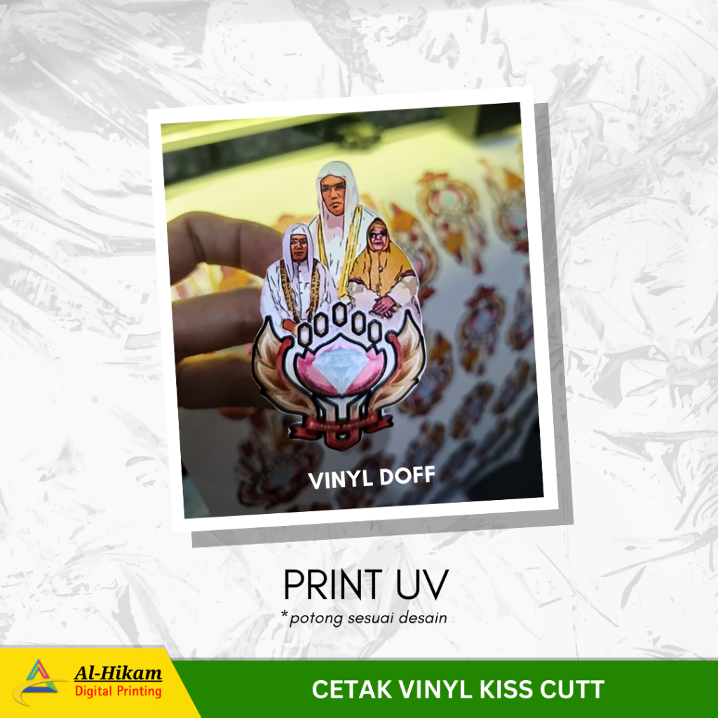 

STIKER A3 PRINT UV (Vinyl Transparan, Doff, Glosy, Hologram)