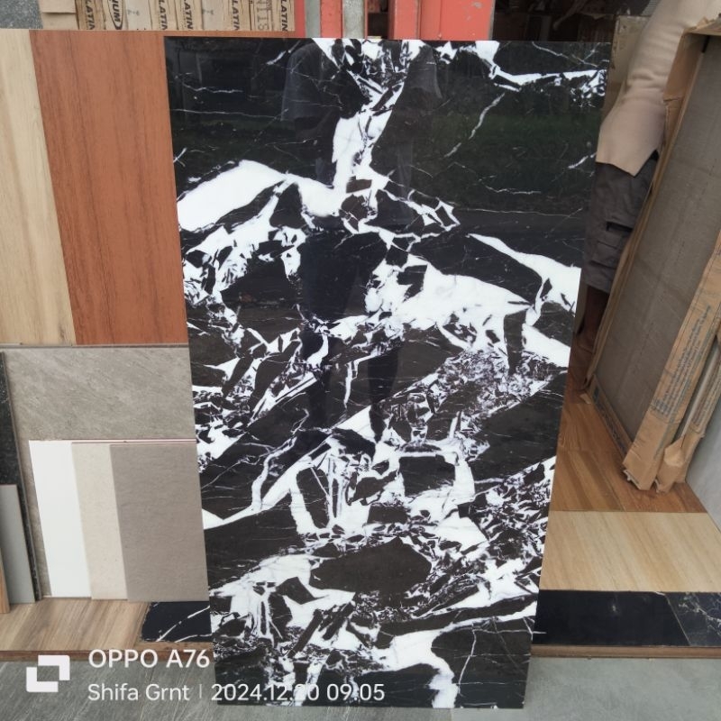 Granit lantai 60x120. Ferrara Black/infinity