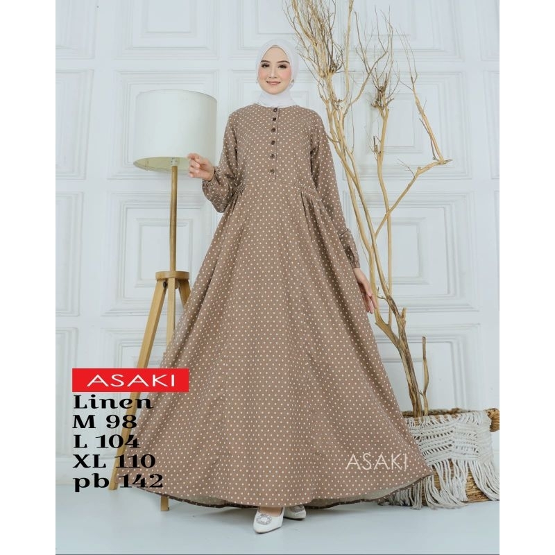 GAMIS ASAKI ORIGINAL/GAMIS FLANEL/GAMIS LINEN/GAMIS CASUAL/GAMIS CANTIK/GAMIS TERBARU