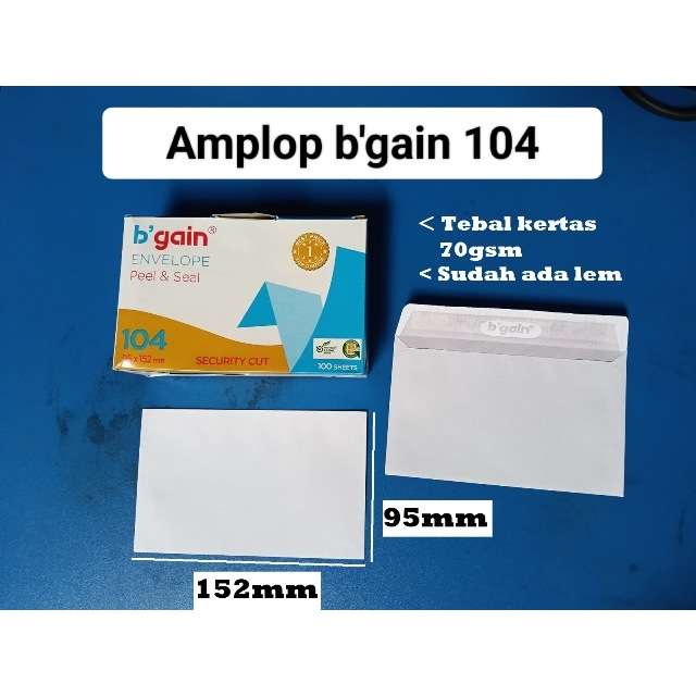 

AMPLOP PUTIH POLOS NO. 104 (95mm X 152mm)
