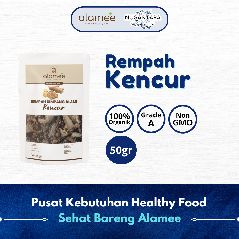 

ALAMEE 50gr Kencur Kering Dried Spice Galangal Rempah Rimpang Organik Alami Nusantara Organic