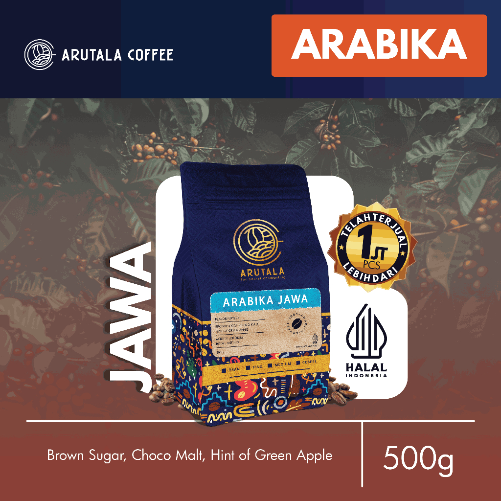 

ARUTALA Kopi Jawa Arabika Java Arabica Coffee 500 Gram