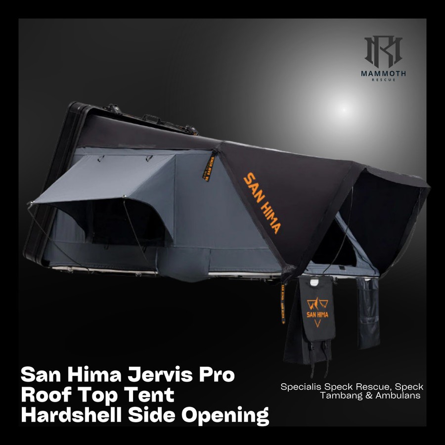 Tenda Atas Atap Mobil San Hima Jervis Pro Roof Top Tent Hardshell Side Opening With Ladder Camping 4