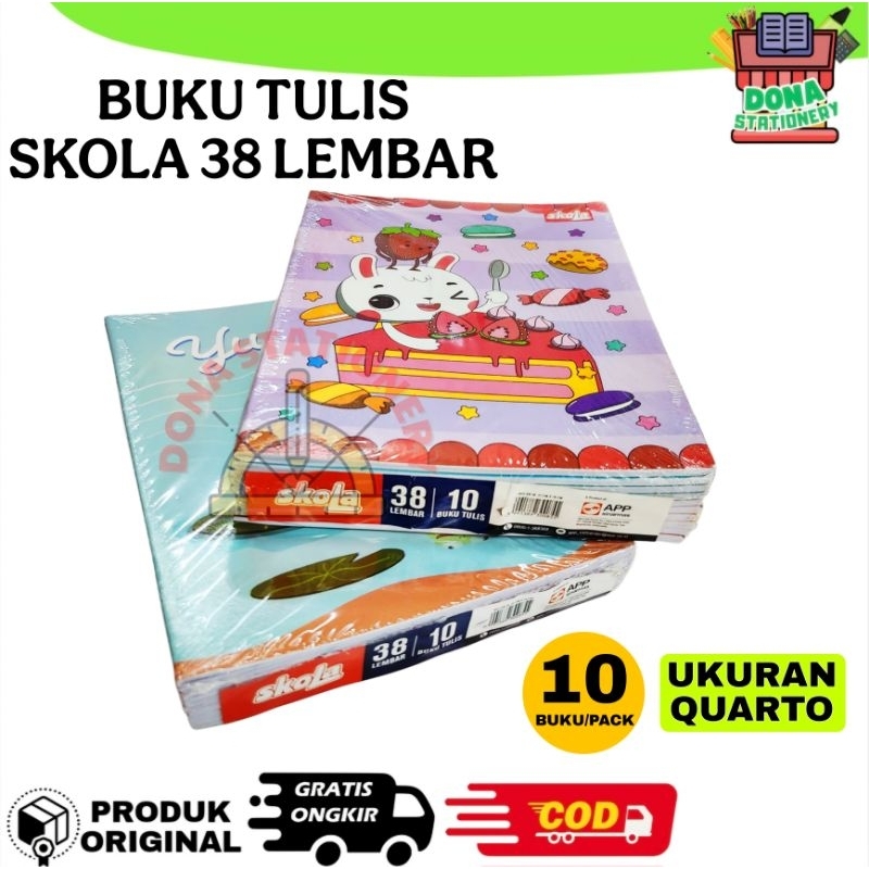 

BUKU TULIS SKOLA 38 LEMBAR 10 BUKU | BUKU SEKOLAH ANAK | BUKU TULIS MURAH