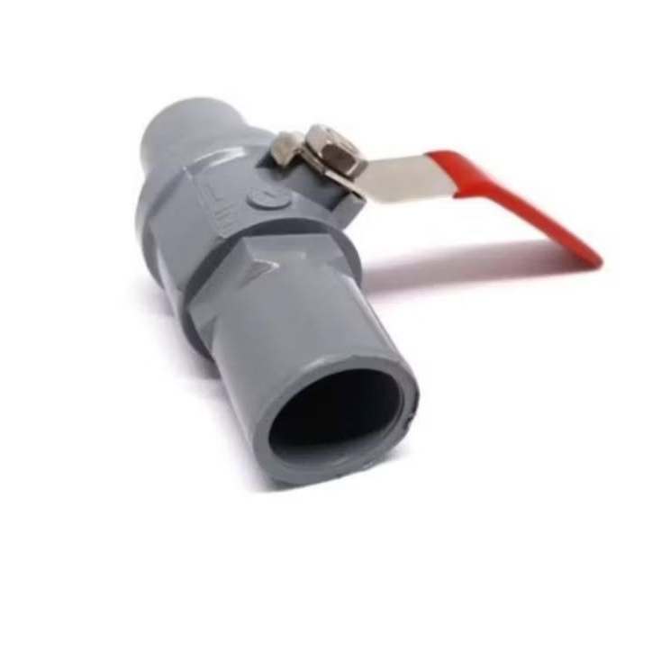 Ball Valve PVC 1" Gagang Besi - Stopkran PVC