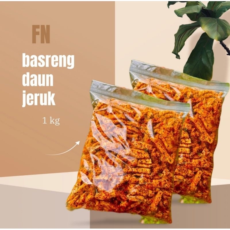 

SNACK CEMILAN VIRAL PEDAS BASRENG DAUN JERUK BANDUNG || NETTO 1KG || RENYAH KERIUK BUMBU MELIMPAH || BASRENG BANDUNG