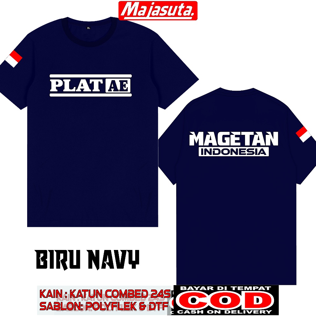 KAOS PLAT AE MAGETAN M1 //KATUN COMBED 24S BISA COD//KAOS DISTRO//KAOS KOMUNITAS
