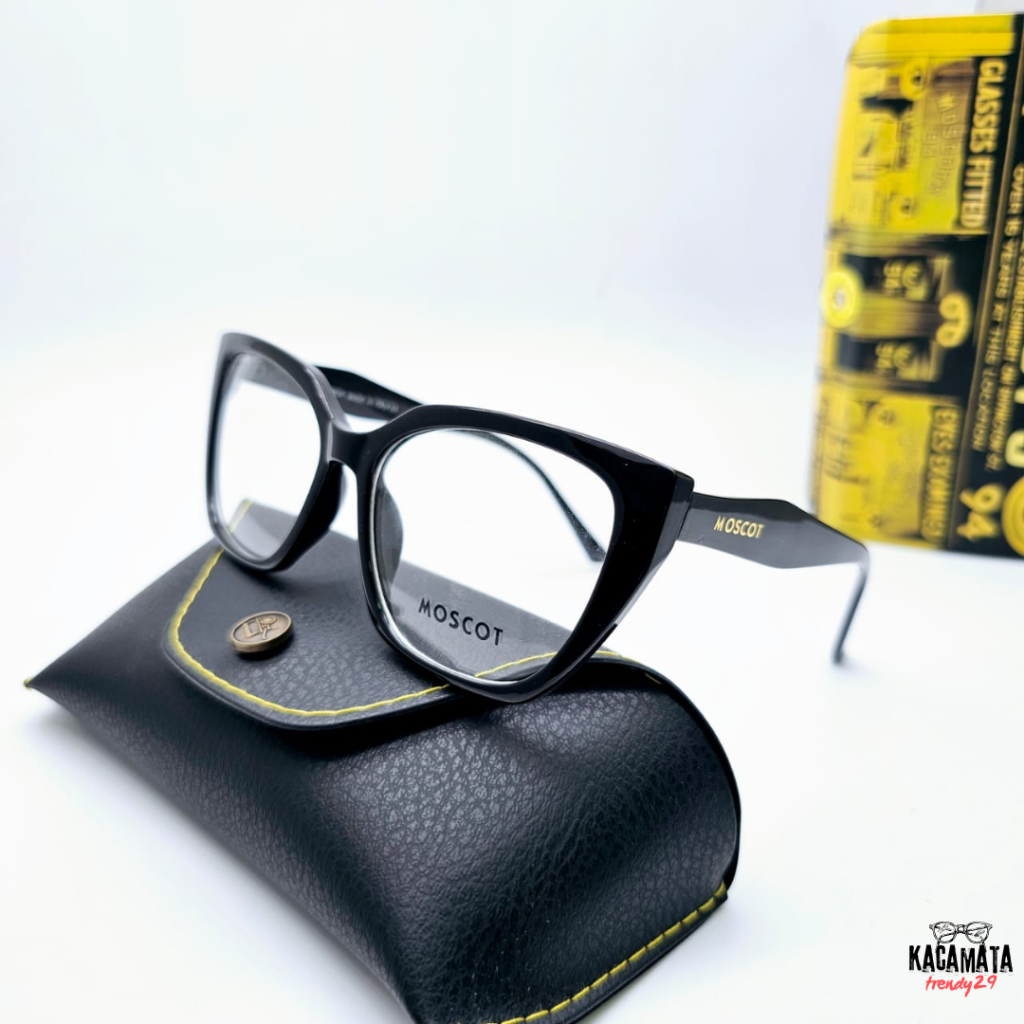 KACAMATA MINUS FRAME MOSCOT LENSA ANTI RADIASI | KACAMATA PHOTOCROMIC | KACA MATA WANITA CAT EYE 521