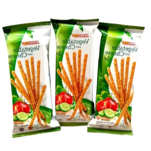 

BISKITOP Vegetable and Cheese Stick 50gr/Biskuit Stik Rasa Sayuran dan Keju 50gr