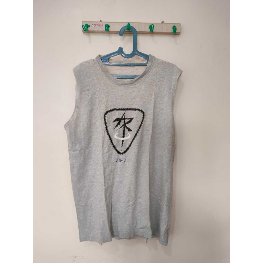 Kaos Sleeveless Reebok Running Pria Preloved Thrifting