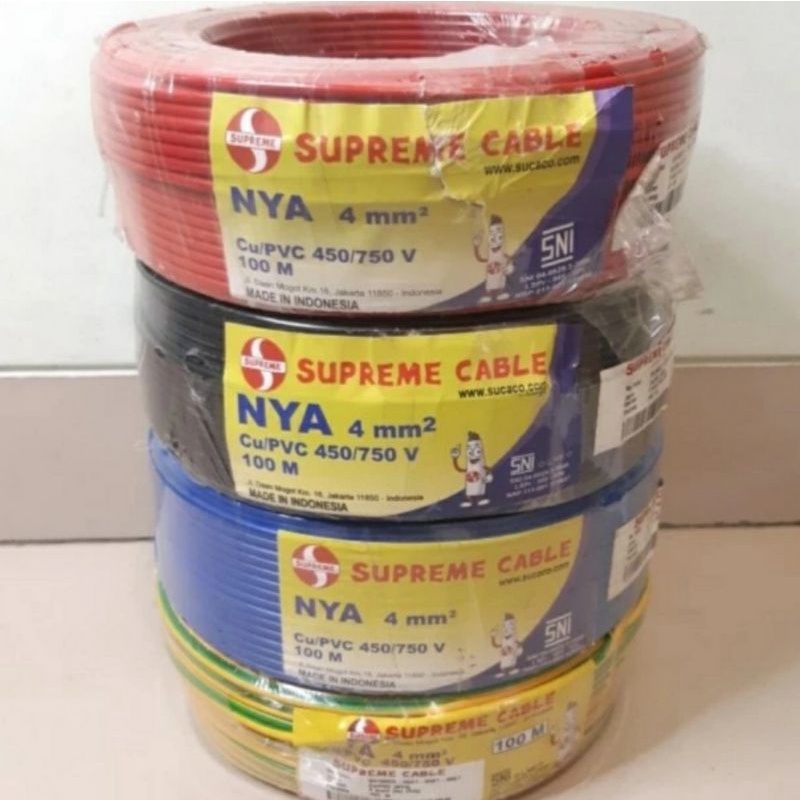 KABEL NYA 4MM SUPREME / NYA 1X4 MM SUPREME 1 Roll @ 100 METER