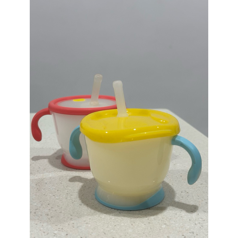 straw cup Richell blue Preloved