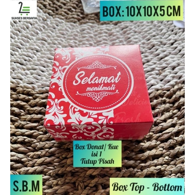 

Box 10x10x5cm/Kardus/Box Donat/Hampers/Box Kue