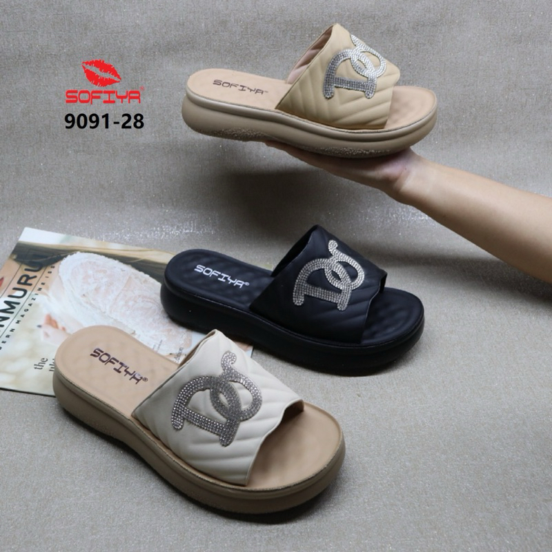 SOFIYA ORIGINAL 9091 28 / SENDAL WEDGES WANITA TERBARU