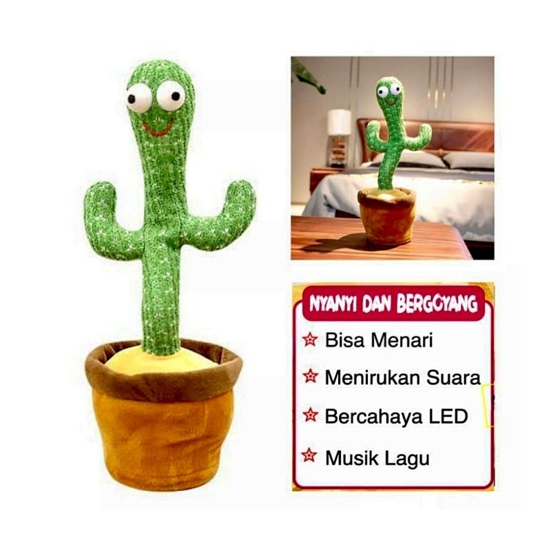 Mainan Kaktus Goyang Viral Dancing Cactus