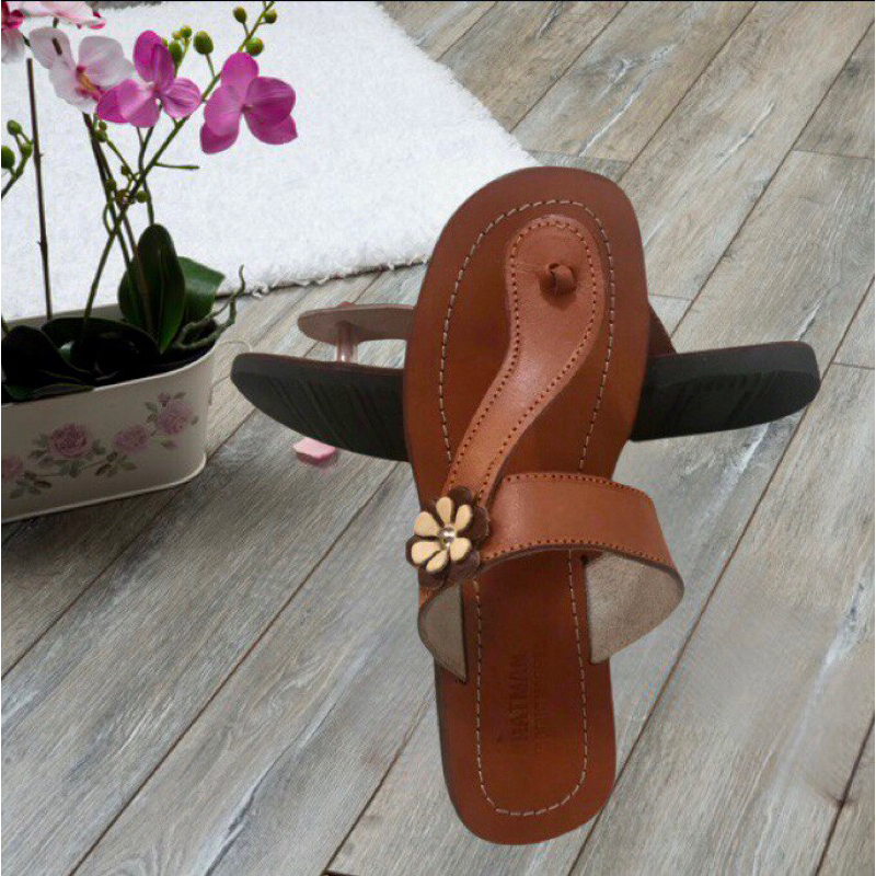 SANDAL KULIT ASLI WANITA/ SENDAL CEWEK KULIT SAPI MAGETAN