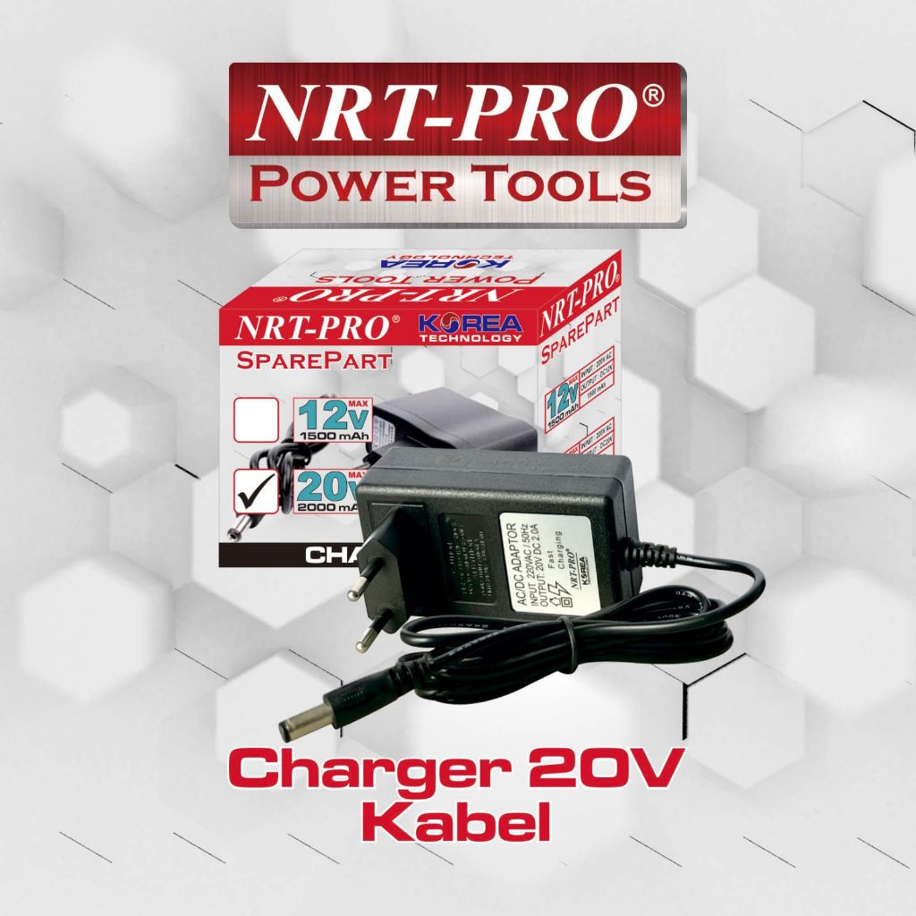 NRT PRO Adaptor Charger Baterai 20v Cas Mesin Bor DC340 DC343 Gerinda ORI | Charger Original | Charg