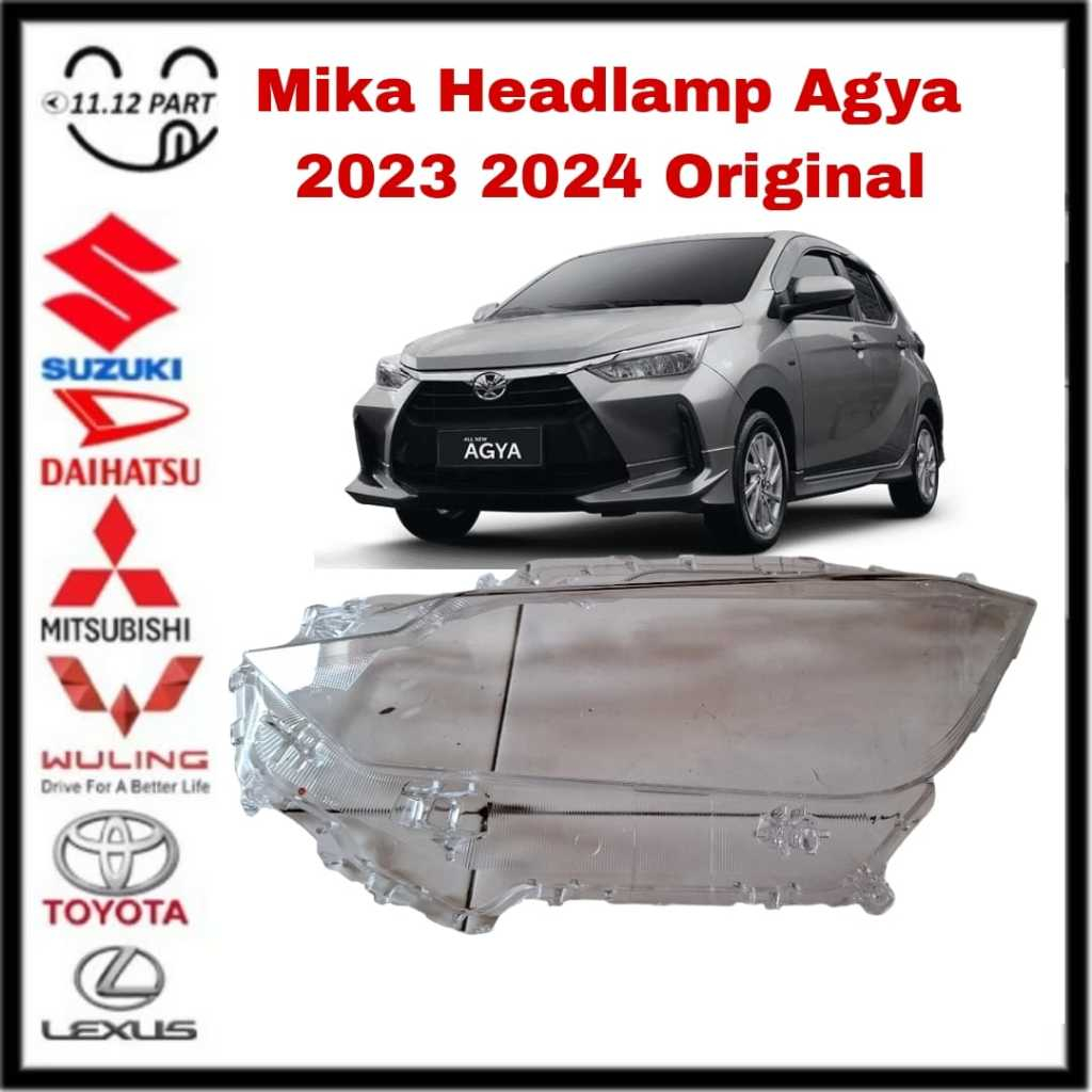 Mika Headlamp lampu depan Agya 2023 2024 2025 Original Mika Lampu Depan Toyota Agya