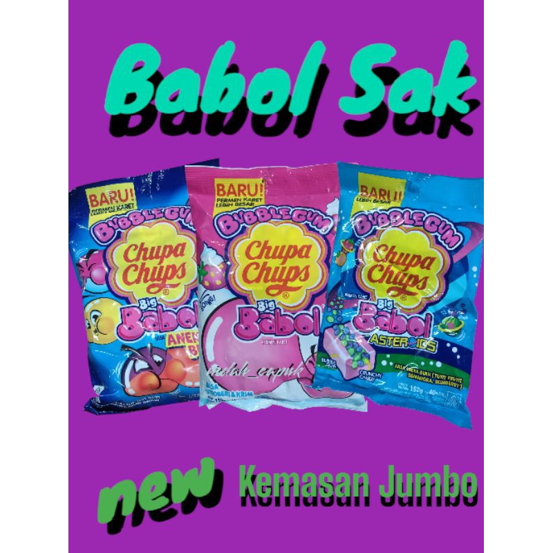 

bubblegum big babol sak chupa chupz kemasan lebih besar