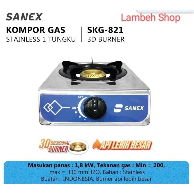 SANEX Sanex Kompor 1-Tungku SKG-821 BATAM