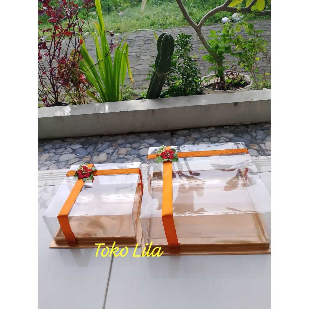 

Cake Box Mika Gift Box Hampers Seserahan Hantaran Kue Exclusive Gold Custom