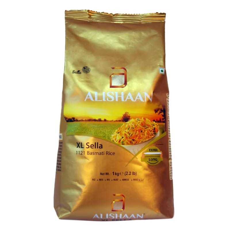

Beras basmati sella xl 1121 alishaan asli kemasan 1KG/Beras Nasi Briyani/Mandi/Kabuli
