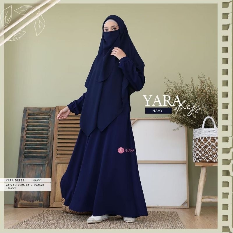 Yara Dress Zizara Gamis Syari Polos | Gamis Wanita Terbaru Terlaris